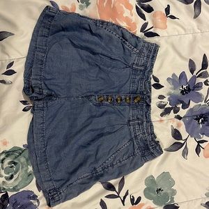 American Eagle faux jean shorts